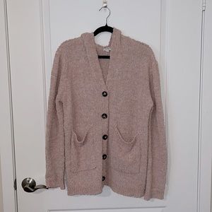 Oversized pink fall sweater